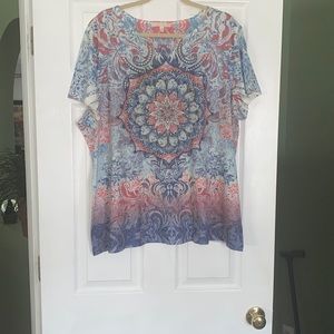 Pull over top short sleeve